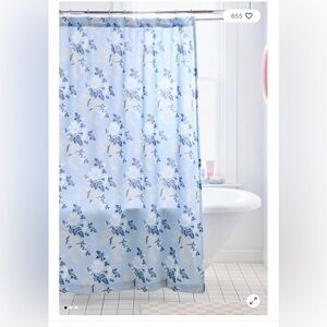 Brand New Juliette Floral Bows Patterned Shower Curtain